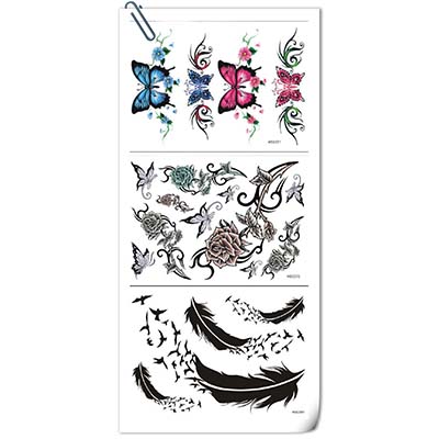 New 2018 Waterproof Color Black Design Water Transfer Temporary Tattoo(fake Tattoo) Stickers NO.10836